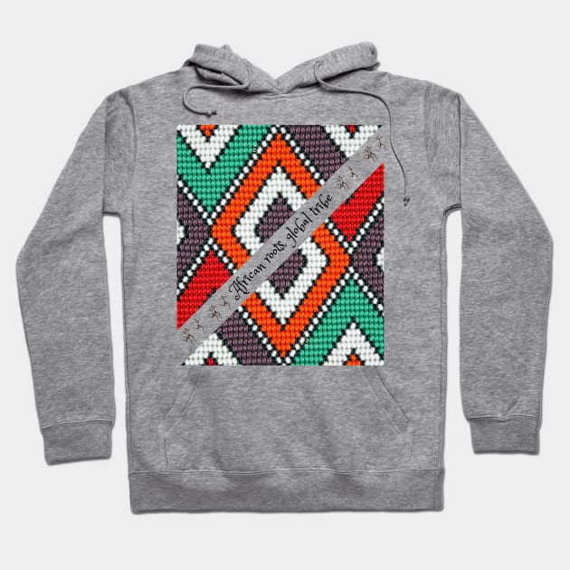 African roots, global tribe, African tribal Hoodie by Carmen's